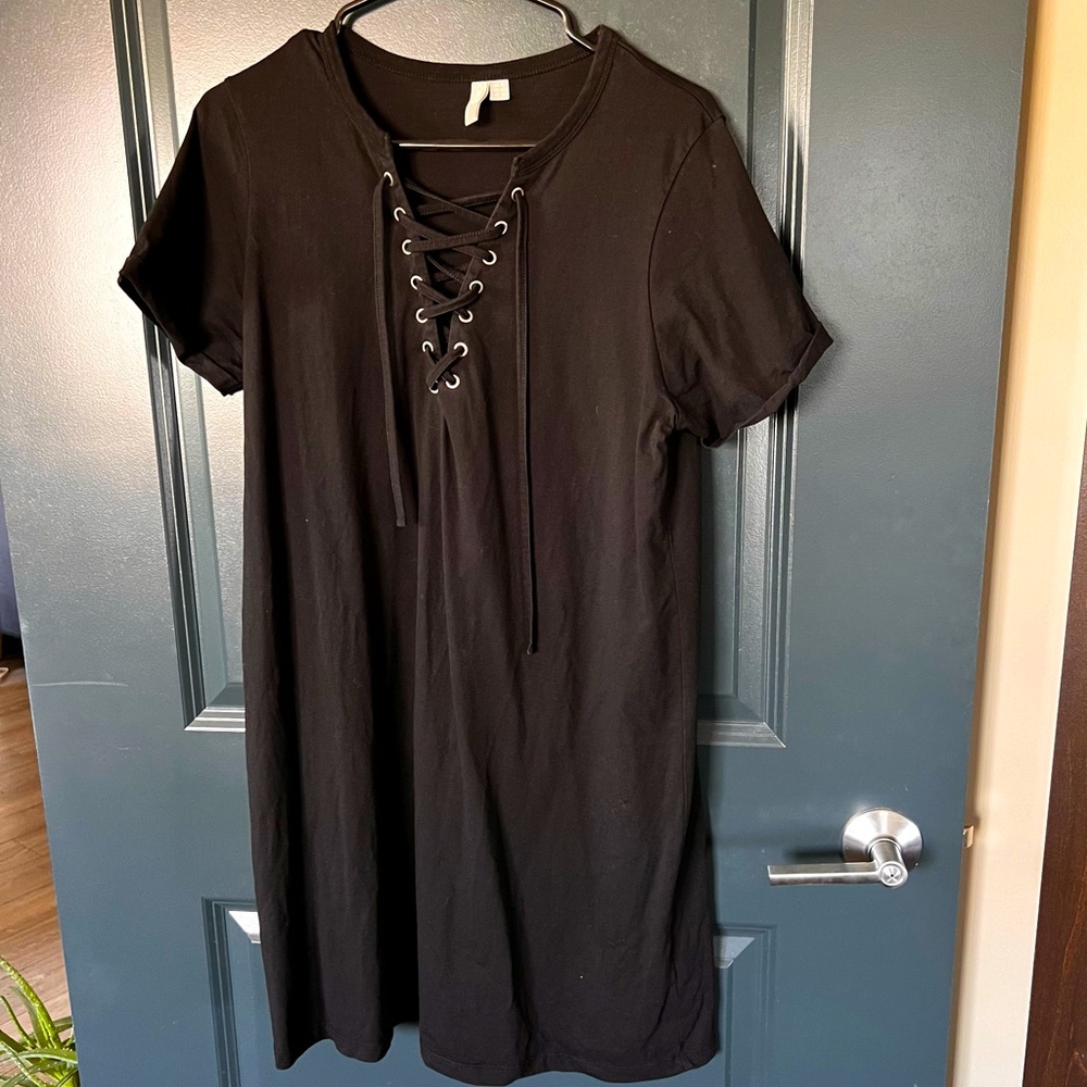 ASOS Lace-up skater dress